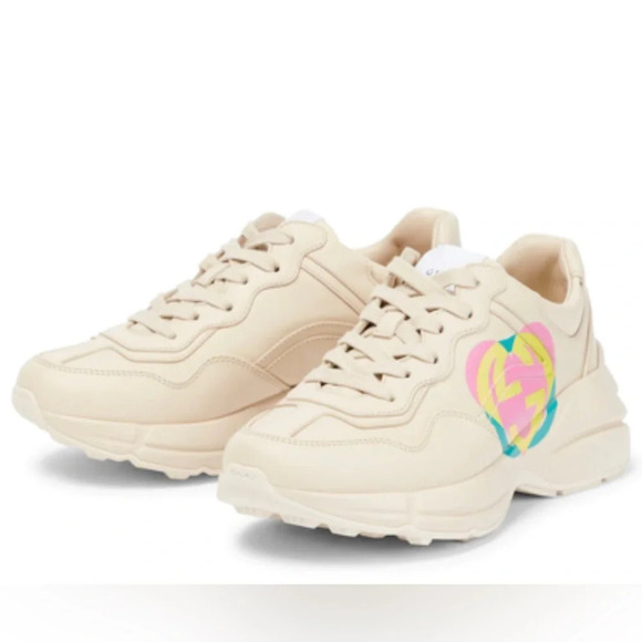 GUCCI
Rhyton Heart-print Leather Trainers - Picture 1 of 6